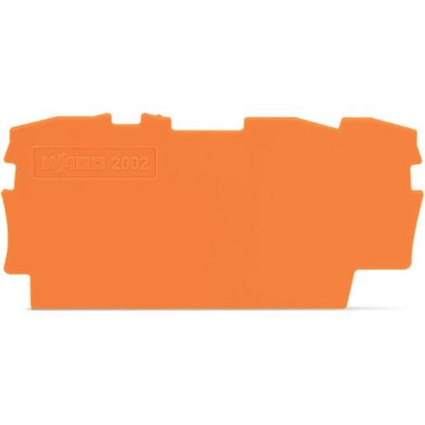 End And Intermediate Plate; 0.8 mm Thick; Orange, Ideal Electrical Catalogue Wiring Accessories Terminal Block Endplate And Partition Plate For Terminal Block - Construction Supplies Australia