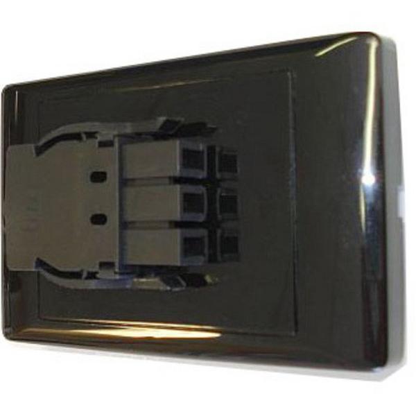 Starter Plate Single Side Entry 20A Black, Ideal Electrical Catalogue Switches Plugs Sockets Softwire Patch Cord For Plug In Building Installation - Construction Supplies Australia