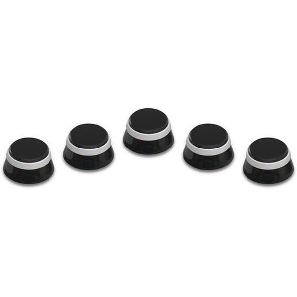 5 X Black Dials For Ledsmart+M, Ideal Electrical Catalogue Switches Plugs Sockets Mechanisms Blank Adaptor Bezel Dolly Knob - Construction Supplies Australia