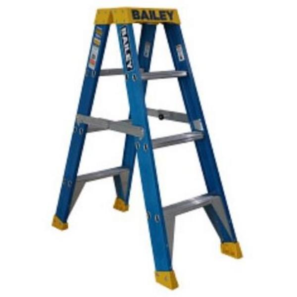 Fibreglass Doubleside Stepladder 4 1.2M 150Kg Ind Punchlock, Ideal Electrical Catalogue Tools Instrumentation Ladder Scaffold Stepladder - Construction Supplies Australia