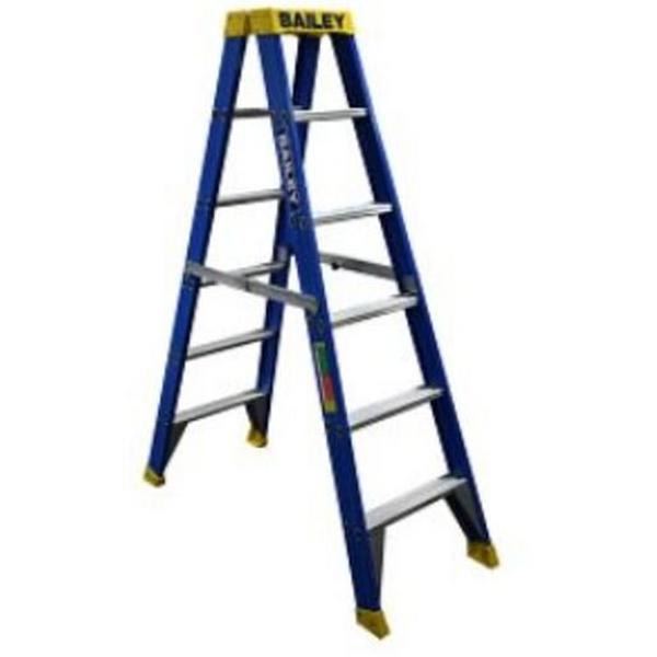 Fibreglass Doubleside Stepladder 6 1.8M 150Kg Ind Punchlock, Ideal Electrical Catalogue Tools Instrumentation Ladder Scaffold Stepladder - Construction Supplies Australia