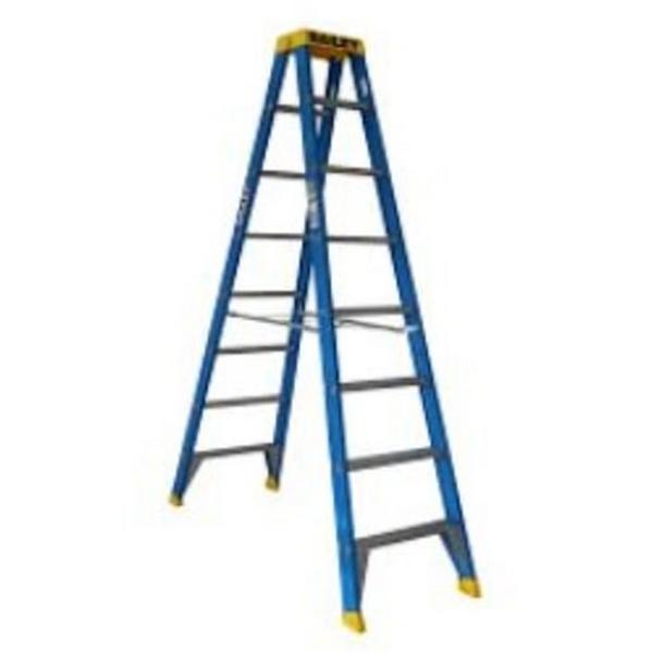 Fibreglass Doubleside Stepladder 8 2.4M 150Kg Ind Punchlock, Ideal Electrical Catalogue Tools Instrumentation Ladder Scaffold Stepladder - Construction Supplies Australia