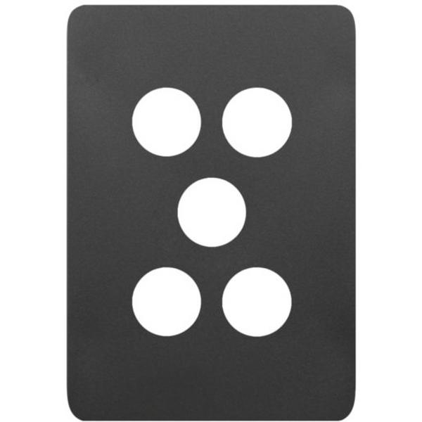 Allure 5 Gang Switch Plate Mb, Ideal Electrical Catalogue Switches Plugs Sockets Switches Grid Cover Plate - Construction Supplies Australia