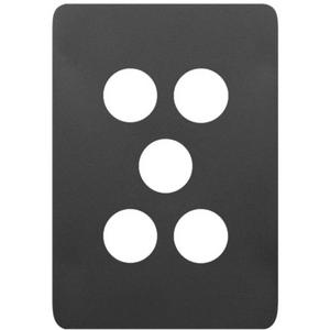 ALLURE 5 GANG SWITCH PLATE MB