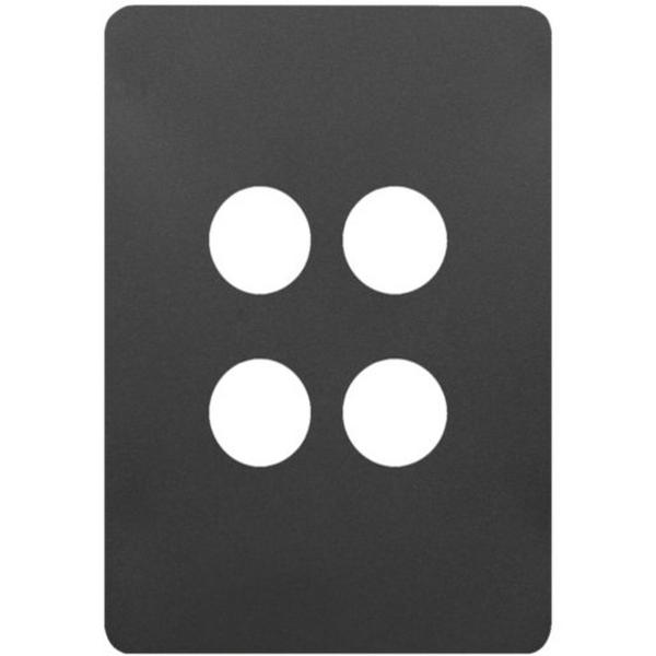 Allure 4 Gang Switch Plate Mb, Ideal Electrical Catalogue Switches Plugs Sockets Switches Grid Cover Plate - Construction Supplies Australia
