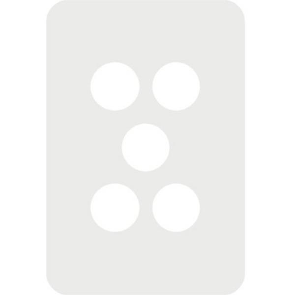 Allure 5 Gang Switch Plate Mw, Ideal Electrical Catalogue Switches Plugs Sockets Switches Grid Cover Plate - Construction Supplies Australia