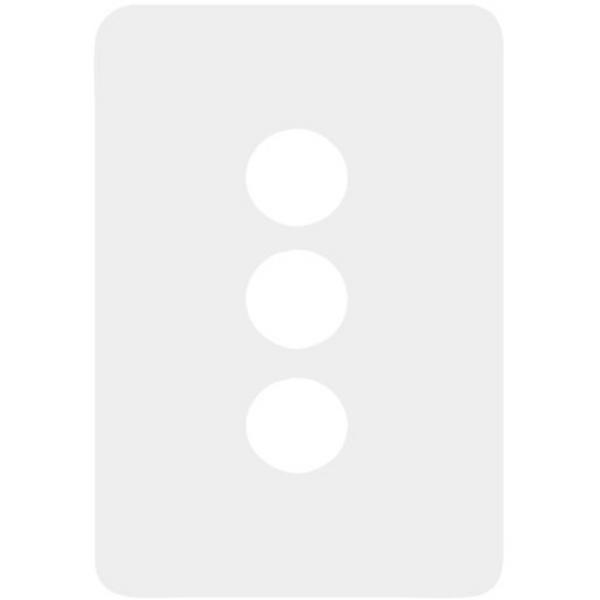 Allure 3 Gang Switch Plate Mw, Ideal Electrical Catalogue Switches Plugs Sockets Switches Grid Cover Plate - Construction Supplies Australia