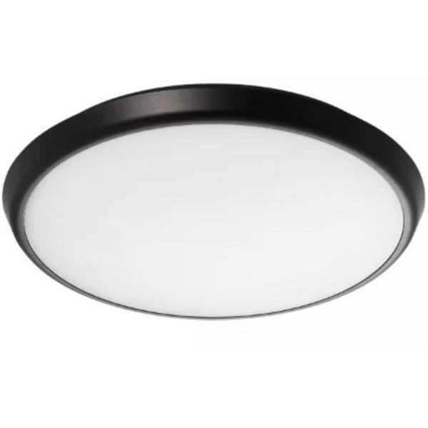 Oyster LED 35W Tri Colour 400mm M/Black Conrad, Ideal Electrical Catalogue Light Fittings Ceiling Wall Lighting Ceiling Wall Luminaire - Construction Supplies Australia