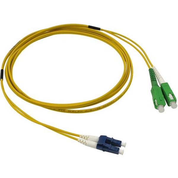 LC-SC Duplex Sm 2M 2mm Lead LSZH Yellow, Ideal Electrical Catalogue Data Communications Fibre Fibre Optic Patch Cord - Construction Supplies Australia