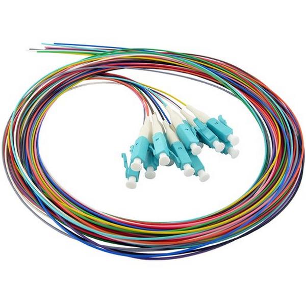 Fibre Optic Pigtail LC 900Um Tb OM4 2M LSZH 12F Col, Ideal Electrical Catalogue Data Communications Fibre Pigtail - Construction Supplies Australia