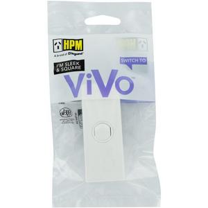 VIVO ARCHITRAVE 10A 1 GANG SWITCH WHITE