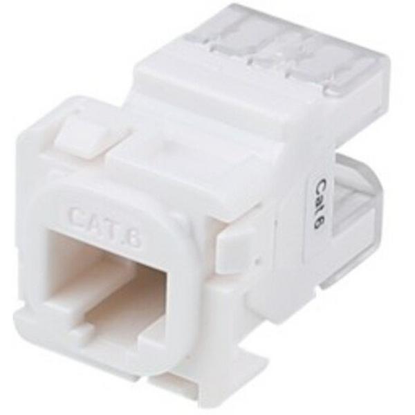 Sharkrack Australian Style Cat6 RJ45 Jack White Single Pack, Ideal Electrical Catalogue Data Communications Copper Modular Connector - Construction Supplies Australia