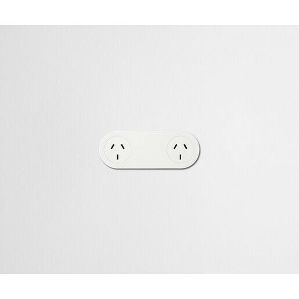 Surface Double Outlet + Faceplate Pc White, Ideal Electrical Catalogue Switches Plugs Sockets Outlets Gpo - Construction Supplies Australia