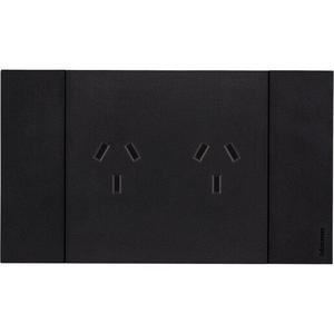 LIVING NOW 10A AU AUTOSWITCHED DOUBLE POWERPOINT BLACK