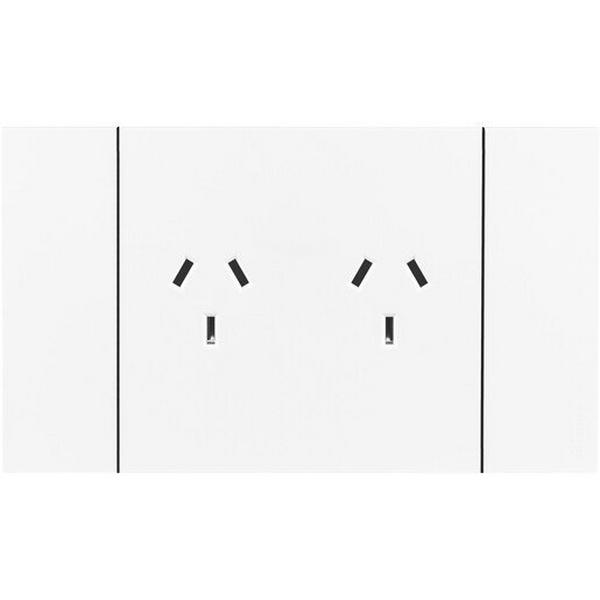 Power Point 10A Double Living Now Horizontal White Auto Switch, Ideal Electrical Catalogue Switches Plugs Sockets Outlets Gpo - Construction Supplies Australia