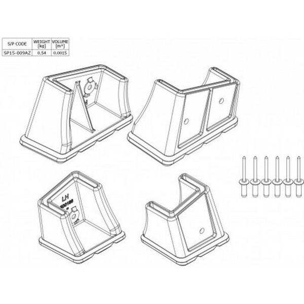 Spare Part Feet Kit - P150/Podium Fg, Ideal Electrical Catalogue Tools Instrumentation Ladder Scaffold Stepladder - Construction Supplies Australia