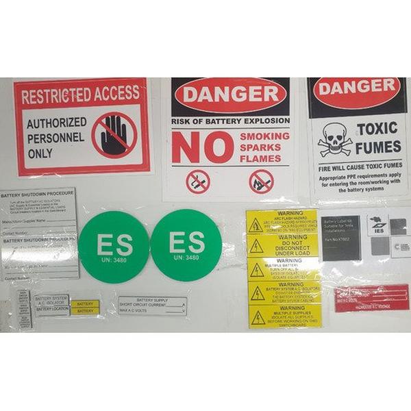 Tesla Battery Label Kit AS/NZs 5139 And Cec Bess Label Requirements, Ideal Electrical Catalogue Energy Management Solar Balance Of System Solar Balance Of System - Construction Supplies Australia