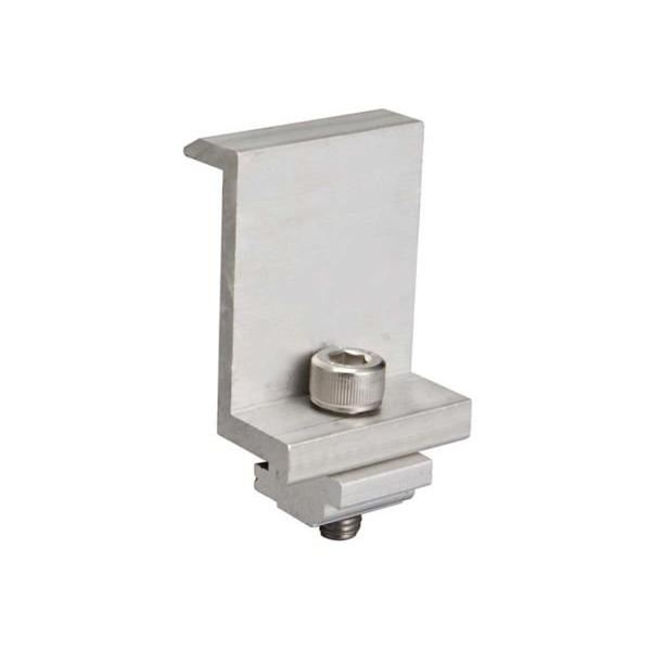 38mm End Clamp, Ideal Electrical Catalogue Energy Management Solar Mounting Systems Solar Rail Mounting Components - Construction Supplies Australia