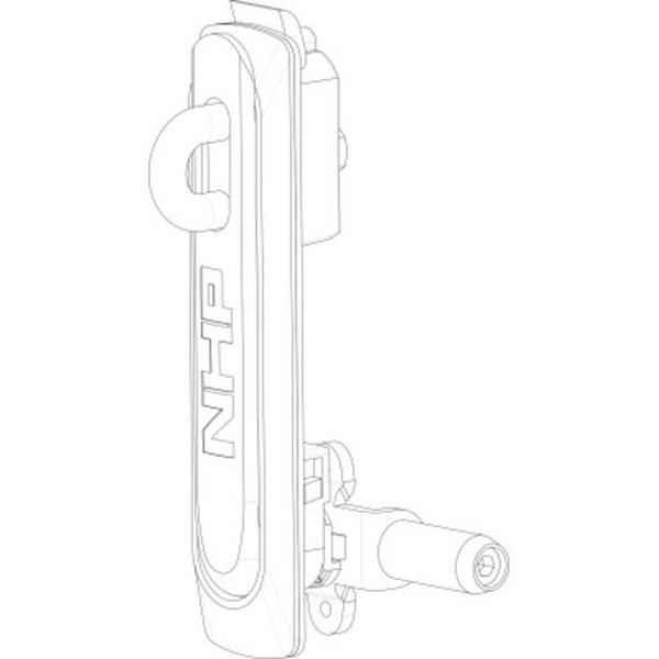 Cel Pbd Acc Door Swing Handle Padlockable, Ideal Electrical Catalogue Power Distribution Distribution Boards Accessories Spare Parts For Small Distribution Board - Construction Supplies Australia