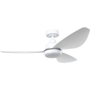CEILING FAN TORQUAY DC 48"/1219MM WHITE 20W LED TRI LIGHT