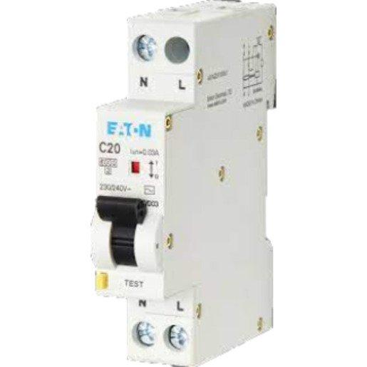 Eaton CBE02451 | Erbxh6/1N/C/003A RCBO 6A 1P+N 6kA C Curve 30mA Type A ...