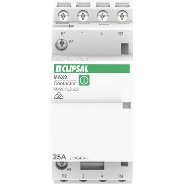 Max9 Contactor 25A 240V AC 2NO 2NC, Ideal Electrical Catalogue Power Distribution Distribution Boards Installation Contactor For Distribution Board - Construction Supplies Australia