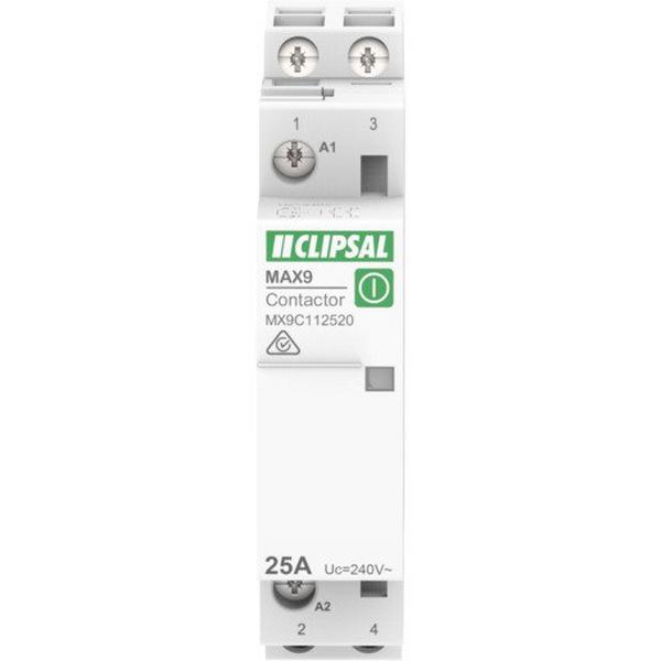 Max9 Contactor 25A 240V AC 2NO, Ideal Electrical Catalogue Power Distribution Distribution Boards Installation Contactor For Distribution Board - Construction Supplies Australia