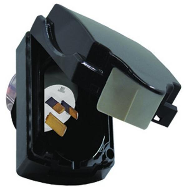 Appliance Inlet IP34 15A 250V Black, Ideal Electrical Catalogue Industrial Industrial Plugs Sockets Industrial Plug For Mounting On Machines And Equipment - Construction Supplies Australia