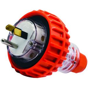PLUG IP66 10A 250V 2 FLAT AND 1 ROUND PIN