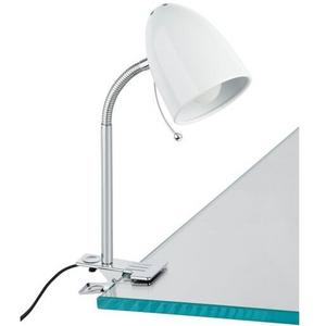 TABLE LAMP E27 1X10W WHITE LARA CLAMP