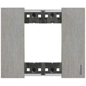 LIVING NOW 2 MODULE COVERPLATE STEEL