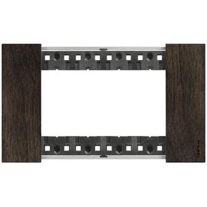 LIVING NOW 4 MODULE COVERPLATE WALNUT