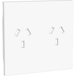 LIVING NOW 10A AUTOSWITCH DOUBLE POWERPOINT COVER WHITE