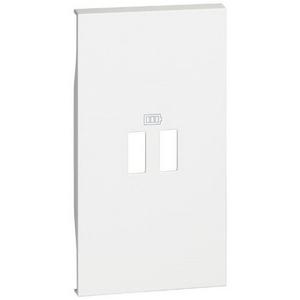 LIVING NOW 2 MODULE DUAL USB CHARGING MECHANISM COVER WHITE
