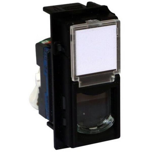LIVING NOW CAT 6 UTP 1 MODULE DATA SOCKET BLACK, Ideal Electrical Catalogue Data Communications Copper Modular Connector - Construction Supplies Australia