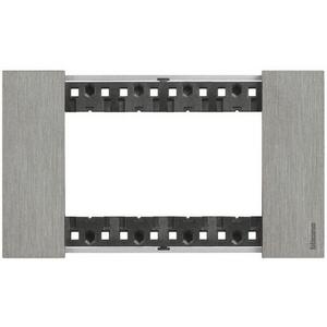 LIVING NOW 4 MODULE COVERPLATE STEEL