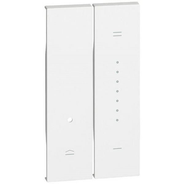 LIVING NOW 2 MODULE DIMMER MECHANISM COVER WHITE, Ideal Electrical Catalogue Switches Plugs Sockets Switches Grid Cover Plate - Construction Supplies Australia