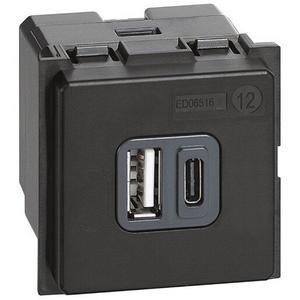 LIVING NOW 5V 3A TYPE A+C 2 MODULE USB CHARGER MECHANISM