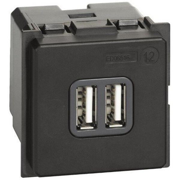 LIVING NOW 5V 3A TYPE A 2 MODULE DUAL USB CHARGER MECHANISM, Ideal Electrical Catalogue Switches Plugs Sockets Mechanisms Usb Power Supply - Construction Supplies Australia