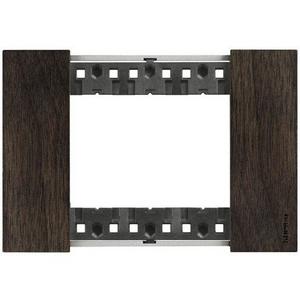LIVING NOW 3 MODULE COVERPLATE WALNUT