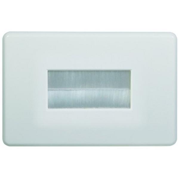 Brush Cable Management Flush Plate, Ideal Electrical Catalogue Switches Plugs Sockets Switches Grid Cover Plate - Construction Supplies Australia