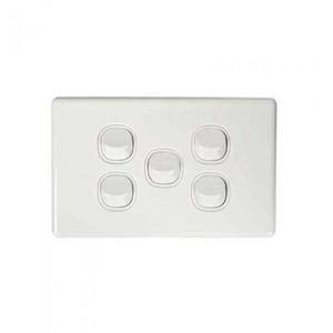 FIVE GANG SWITCH SLIMLINE HORIZ