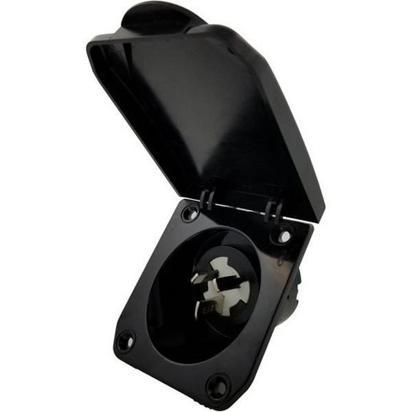 10 Amp Caravan Inlet Black, Ideal Electrical Catalogue Industrial Industrial Plugs Sockets Industrial Plug - Construction Supplies Australia