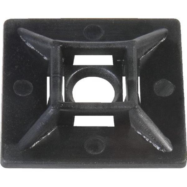 Cable Tie Mount Base 20mm Black (Pkt100), Ideal Electrical Catalogue Hardware Cable Tie Mounting Base For Cable Ties - Construction Supplies Australia