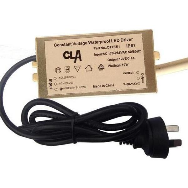 Driver LED 12V DC Constant Volt 1-12W IP67, Ideal Electrical Catalogue Light Fittings Control Gear Led Driver - Construction Supplies Australia