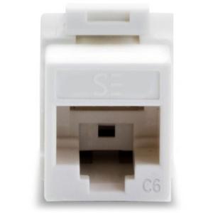 UNIVERSAL CAT6 UTP RJ45 MODULAR KEYSTONE JACK WHITE PKT 10