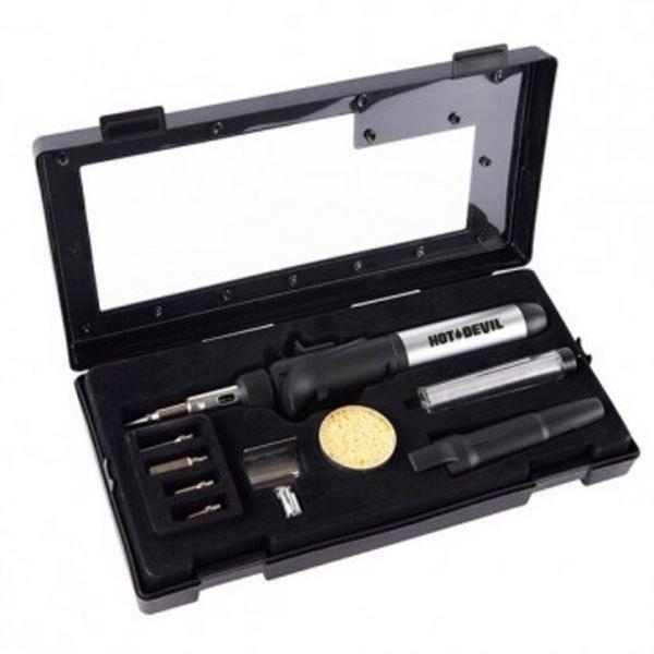Hot Devil Soldering Iron And Blow Torch Kit 10Pce, Ideal Electrical Catalogue Tools Instrumentation Soldering Electric Soldering Iron - Construction Supplies Australia