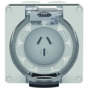 SOCKET IP66 20A 250V 3 FLAT PIN