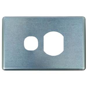 GPO 1G COVER ONLY BRUSHED ALUMINIUM