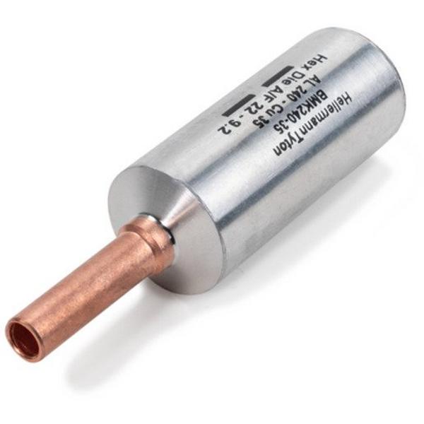 Bi-Metal Link 120mm2 Aluminium - 25mm2 Copper, Ideal Electrical Catalogue Wiring Accessories Lugs Links Crimp Splices For Aluminium Conductor - Construction Supplies Australia